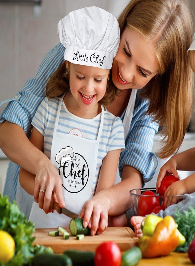 Style Secrets زيّ الطاهي الصغير من ستايل سيكرتس، مصنوع من مزيج القطن والبوليستر، يتضمن مئزراً وقبعة، مناسب للأطفال الرضع والصغار، لجلسات التصوير، والطبخ، والفنون والحرف اليدوية، والأنشطة الترفيهية، وغيرها. (من 4 إلى 7 سنوات، أبيض) - Image 1